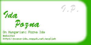 ida pozna business card